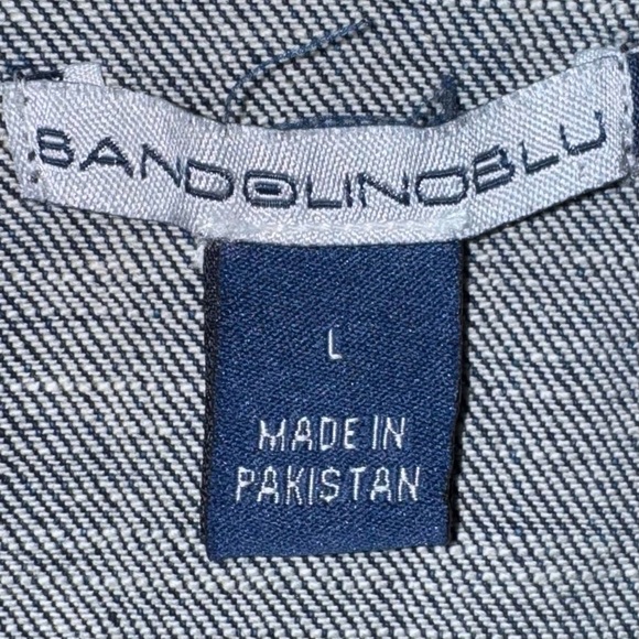 Bandolino Blu Women’s Bette Denim Jacket Size Large Blue Button Front Faded - Picture 4 of 6